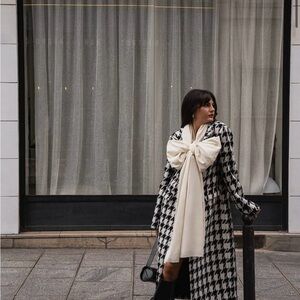 Checkered long coat